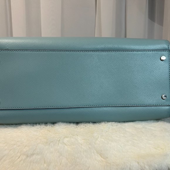 Kate Spade Staci Colorblock Large Laptop Tote Frosted Spearmint Multi - Picture 7 of 11